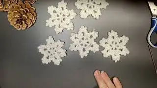 Мастер - класс.Вязаная ажурная снежинка крючком , легко и просто. Openwork snowflake crochet.