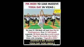 PM MODI LEAD MASSIVE YOGA DAY IN VIZAG  #Shorts #trending #viral #mustaheed knowledge channel