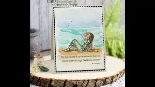 Houses Built of Cards    Watercolor Ocean Scene