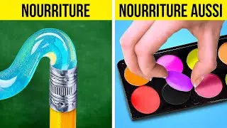 Astuces Géniales pour l'école, Bricolages Faciles et Moyens de Cacher de la Nourriture à Essayer 😋🍫