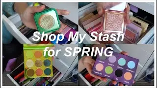 Shop My Stash For SPRING // Current Makeup Basket: Greens and pastels!