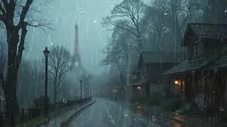 Rainy Night Village Street | Calm Cinematic Ambience for Deep Sleep & Relaxation