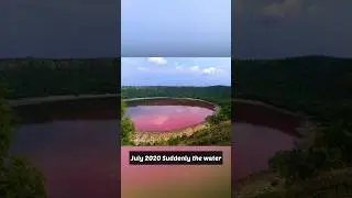 India&rsquo;s mysterious lake in pink color #shorts #india #viral #ytshorts #pinklake #maharashtra #mystry