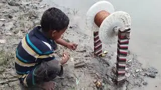 Best Fishing Video 2022 | Traditional Boy Catching fish With Plastic Box by Hook