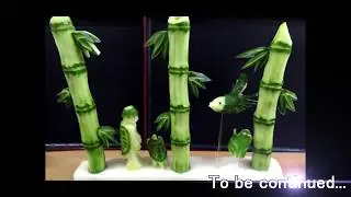 飾り切りNo1/松きゅうり＆キキョウ/Japanese Vegetable carving of Cucumber/