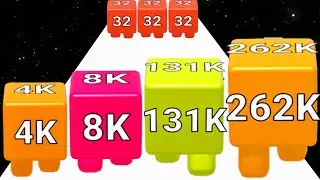 2048 Jelly Shooter vs Level Up Runner - Gameplay Android, iOS (ASMR, Max Level) New Update