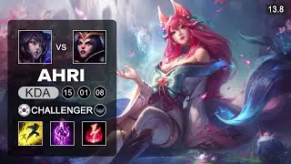 Ahri vs LeBlanc Mid - KR Challenger - Patch 13.8 Season 13