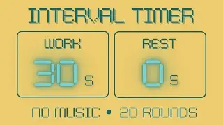HIIT Timer With Beeps | No Music | 30 Second Intervals | No Ad | 10 Minute Timer | Series 129