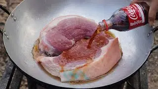 Tasty Roasted Pork with Coca Cola / Eating Pork with Pickled Mustard Greens