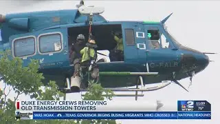 Duke Energy crews removing old transmission towers