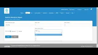 How can I get a student attendance report for a particular period
