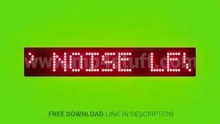 Keep Noise Levels Low Scrolling Red Dot Matrix LED Text Animation on Green Screen Seamless Loop