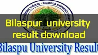 Bilaspur university result download