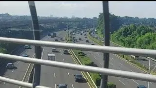 MENYEBERANGI Tol Jagorawi dengan SANTUY dan BERWIBAWA❗.. LRT #Jakarta arah #Cibubur❕