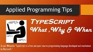 TypeScript Tutorials,TypeScript What  Why  When || TypeScript ,Learn TypeScript for beginners