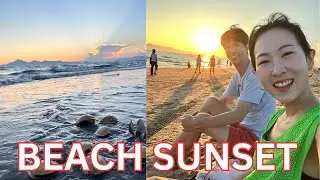 Dadaepo Beach Sunset in Busan Korea