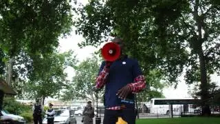 Survivors Speak OUT speaking at Umbrella Parade 2011