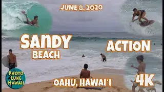 Sandy Beach Action June 8, 2020 Oahu Hawaii Surf Bodyboarding Surfing Body Surfing