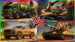 BRAINROT EXTINCTION CRANE MACHINE🆚PICKUPTANKER🆚TRUCK🆚 CASTLE🆚TANK #tileshopedmrush #italianbrainrot