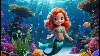 Baby Mermaid Sitting on a Rock | Sweet Mermaid Song for Kids | Ocean Adventure Rhyme