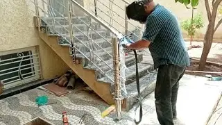 طريقة صنع سلالم من الإينوكس بشكل رائع  how to  make stairs from inox wonderfully