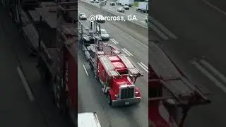 Insane Nathan K5LA & 3 chime train horn #peterbilt #semitruck #trainhorn  #truckspotting #shorts