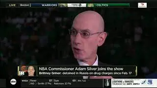 Adam Silver briefly speaks about the Brittney Griner situation ahead of NBA Finals