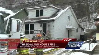 Firefighters battle 3-alarm blaze in East Deer