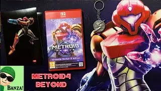 Metroid Prime 4: Beyond Unboxing. Holographic cards, keychain, mousepad.