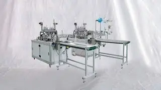 automatic face masks making production line 1+2 tested for Denmark customer Masken machen Maschine