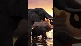 elephant child playing with mother #wildlife