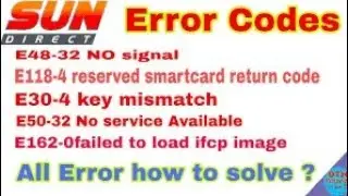 how to solve E19-4 service is scrambled error in sundirect DTH