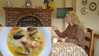 Irish Seafood Chowder Soup, Life in Ireland, Slow Living, Aesthetic Silent Vlog