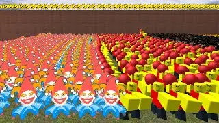 5,000 Gnome Clowns vs 5,000 Noob Nextbots&hellip; WHO HUNTS ME FIRST?! 🤡🔥