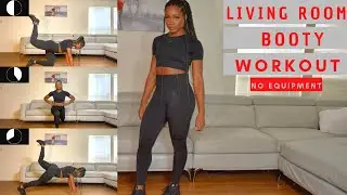 Living Room BOOTY Workout | At home workout with no equipment | EricaTV