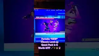 Fortnite *NEW* Vikora&rsquo;s Level up Quest Pack is it Worth it??? #itemshop #new #questpack #shorts #ad
