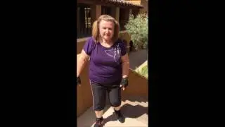 Linda's first time walking up stairs in 10 years!!