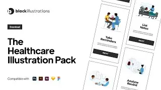 The Ultimate Healthcare Illustration Pack | Black Illustrations