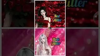 pink glitter💗vs&hearts;️ red glitter#dress👗#makeup #fashion#short video #shorts#short#new#viral#trending
