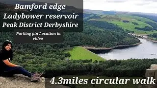 Bamford edge, Ladybower reservoir and Dam Peak District Derbyshire. Direction in description