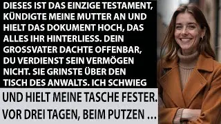 Meine Mutter versteckte mein Erbe, doch ich fand das geheime Testament meines Gro&szlig;vaters.