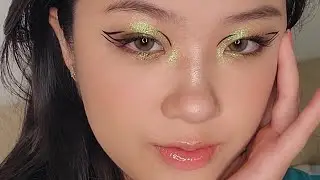 Забавный зеленый макияж | Палина