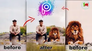 #viral lion editing, PicsArt background change, ख़तरनाक बाघ cr, Govind Kumar
