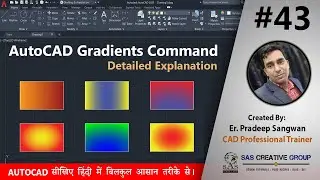 AutoCAD Gradients Command | AutoCAD Tutorials 43 Hindi/Urdu #Autocad 2021-25 #cad #hatch #gradients