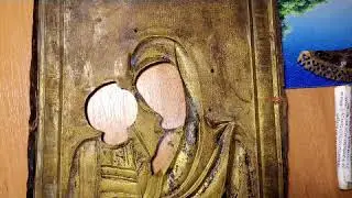 икона казанская б м в окладе