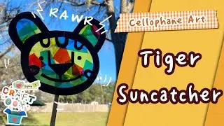 Sparkly Tiger Suncatcher Craft for Kids 🐯✨ Easy Cellophane Art 🎁 BiPhy&rsquo;s Craft Box ✂️