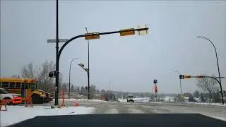 Winter Driving Calgary Alberta Canada