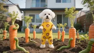 Bichon Puppy’s Carrot Garden Dream | A Lesson About Patience 🌱🐶