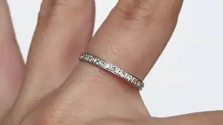 1920s Art Deco Platinum .50cttw Old European Cut Diamond Wedding Band