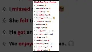 Learn Simple Past Tense in English &ndash; Easy Sentences for Beginners #english #englishgrammar